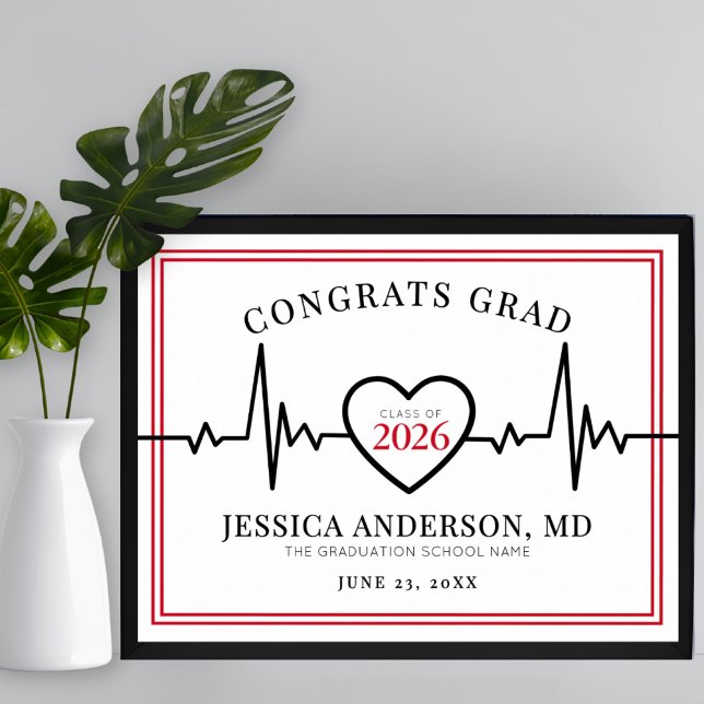 Doctor Nursing Medical School Graduation Sign (Medical Graduation Sign)