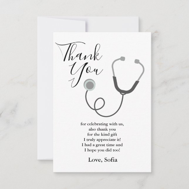 Doctor , Nursing, Medical thank you card (Front)