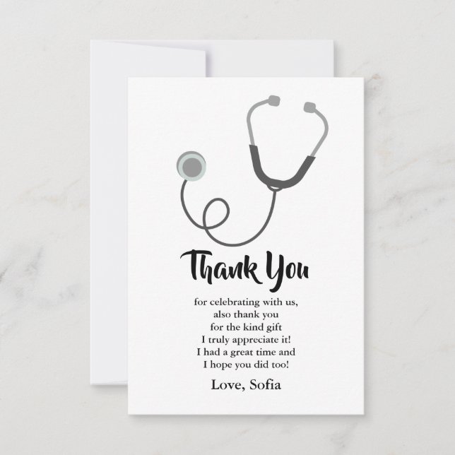 Doctor , Nursing, Medical thank you card (Front)