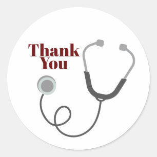 Doctor , Nursing, Medical thank you Classic Round Sticker