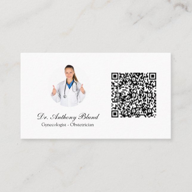 Doctor OBGYN Obstetrician Gynaecologist Business Card (Front)