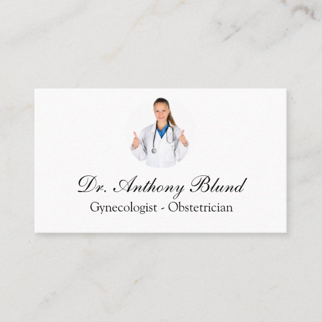 Doctor obstetrician gynaecologist OBGYN Business C Business Card (Front)