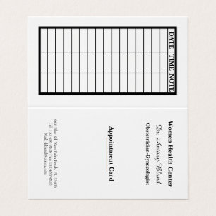 Doctor Obstetrician-Gynaecologists Appointment Car Business Card