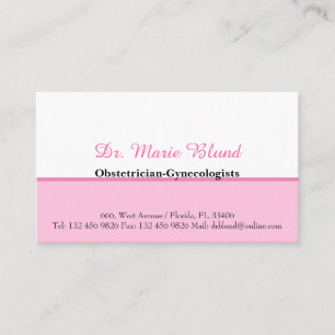 Doctor Obstetrician-Gynaecologists Business Card