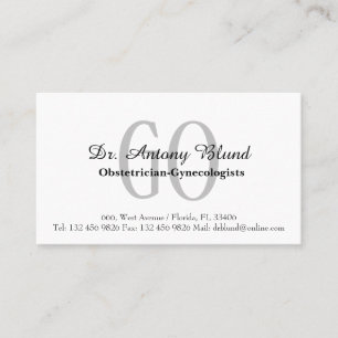 Doctor Obstetrician Gynecologist OBGYN Elegant Bus Business Card