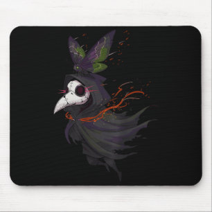 Doctor Occult Face Plague Gothic Cottagecore Moth Mouse Mat