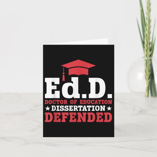 Doctor Of Education  Card (Front)