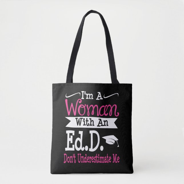 Doctor of Education EdD Graduation Gift Her Women Tote Bag (Front)