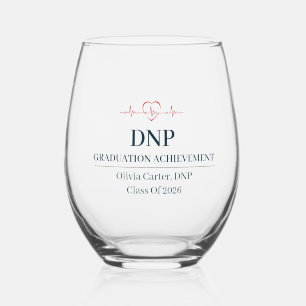 Doctor of Nursing Practice Custom Name Since Year Stemless Wine Glass