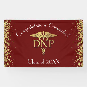 Doctor of Nursing Practice Graduation Maroon Gold Banner