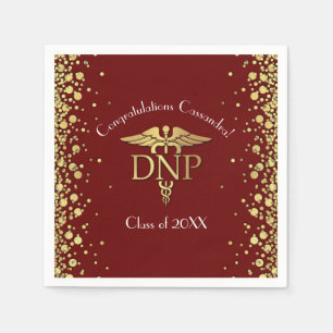 Doctor of Nursing Practice Graduation Maroon Gold Napkin