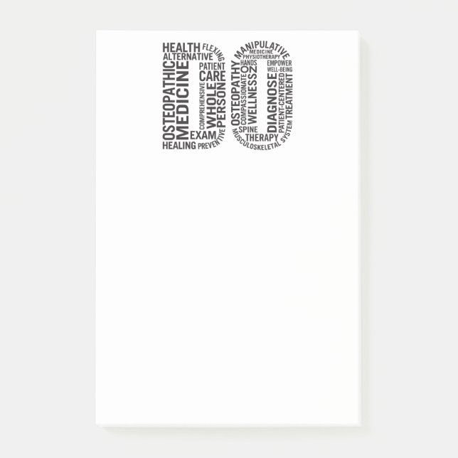 Doctor of Osteopathic Medicine DO Osteopathy Post-it Notes (Front)