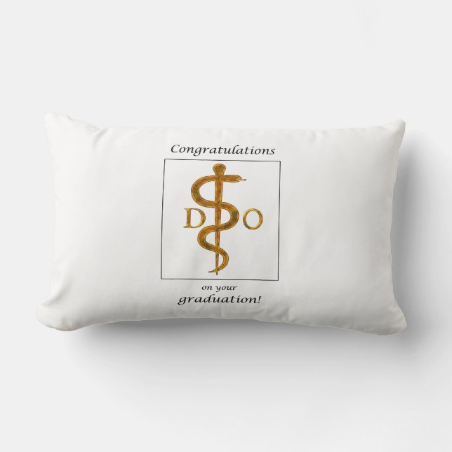 Doctor of Osteopathy Graduation Congratulations Lumbar Cushion (Front)