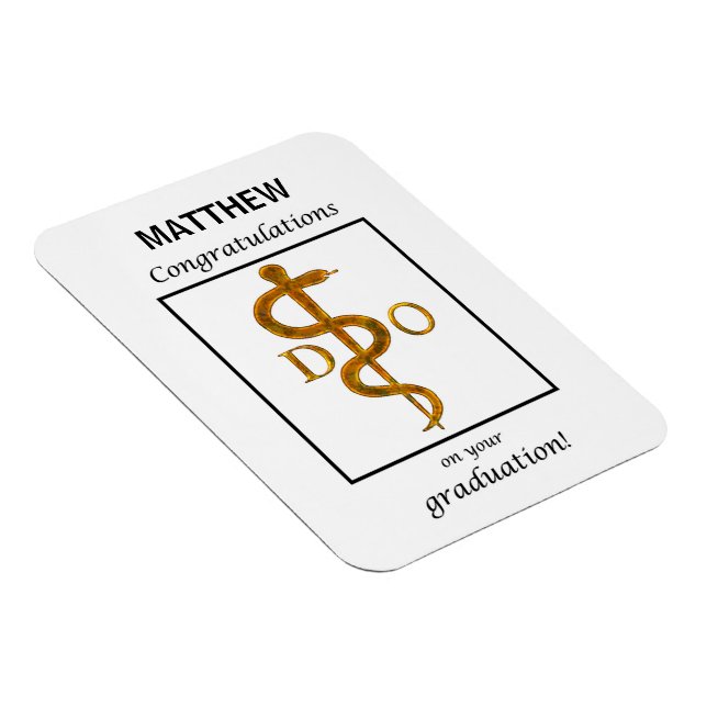 Doctor of Osteopathy Graduation Congratulations Magnet (Right Side)