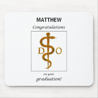Doctor of Osteopathy Graduation Congratulations Mouse Mat