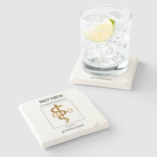 Doctor of Osteopathy Graduation Congratulations Stone Coaster