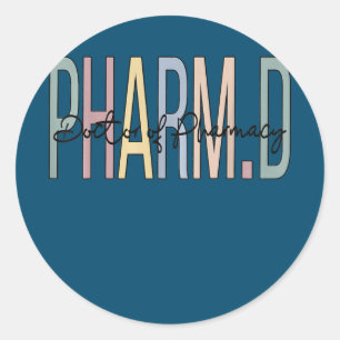 Doctor Of Pharmacy Boho PharmD  Classic Round Sticker