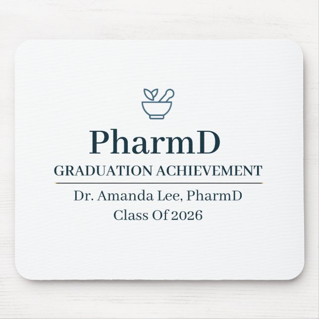 Doctor of Pharmacy Custom Name Since Year Mouse Mat (Front)