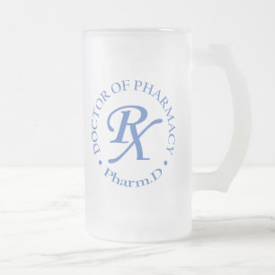Doctor of Pharmacy Frosted Glass Beer Mug