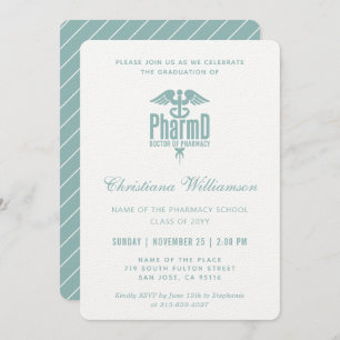 Doctor of Pharmacy PharmD Pharmacy Graduation Invitation