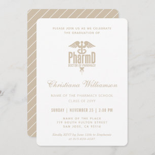 Doctor of Pharmacy PharmD Pharmacy Graduation Invitation