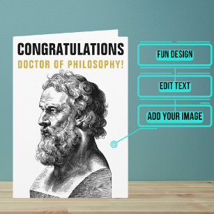 Doctor of Philosophy PhD Plato Graduation Card