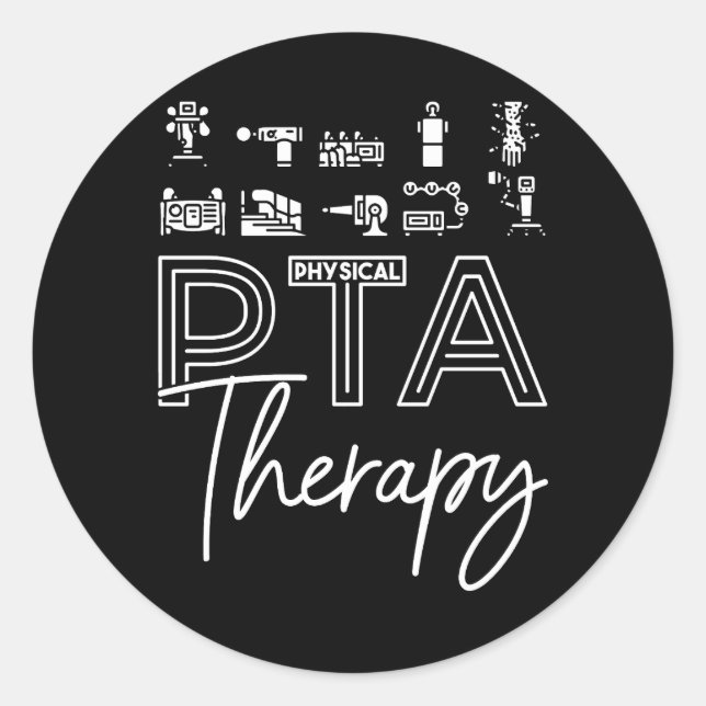 Doctor Of Physical Therapist Assistant Collegiate  Classic Round Sticker (Front)