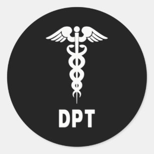 Doctor Of Physical Therapy Dpt Caduceus Symbol Classic Round Sticker