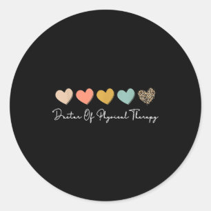Doctor of physical therapy dpt student graduation classic round sticker