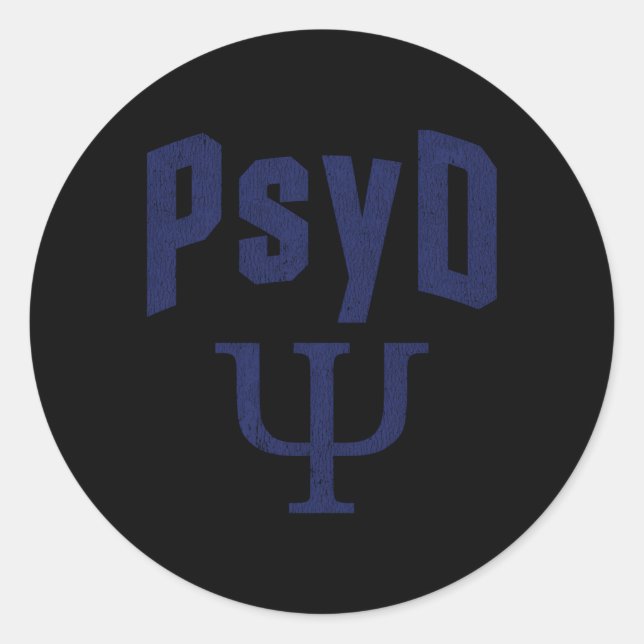 Doctor Of Psychology Psyd Student Psychologist Gra Classic Round Sticker (Front)