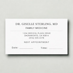 Doctor Office Appointment Card
