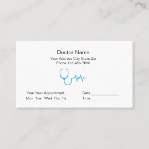 Doctor Office Appointment Card Personalised