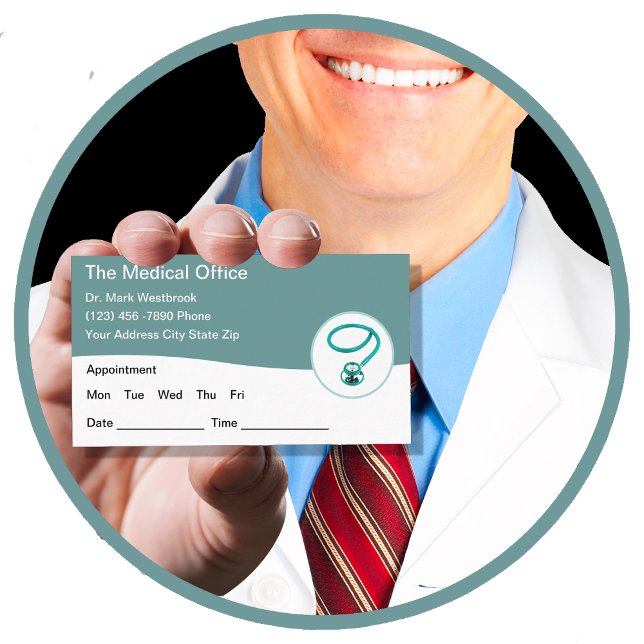 Doctor Office Patient Appointment Business Cards (Creator Uploaded)