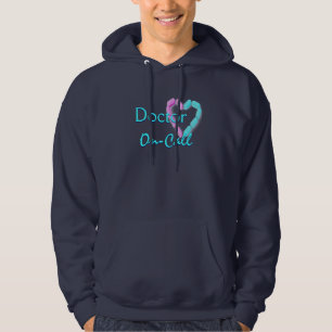 Doctor On-Call In Navy Blue Hoodie