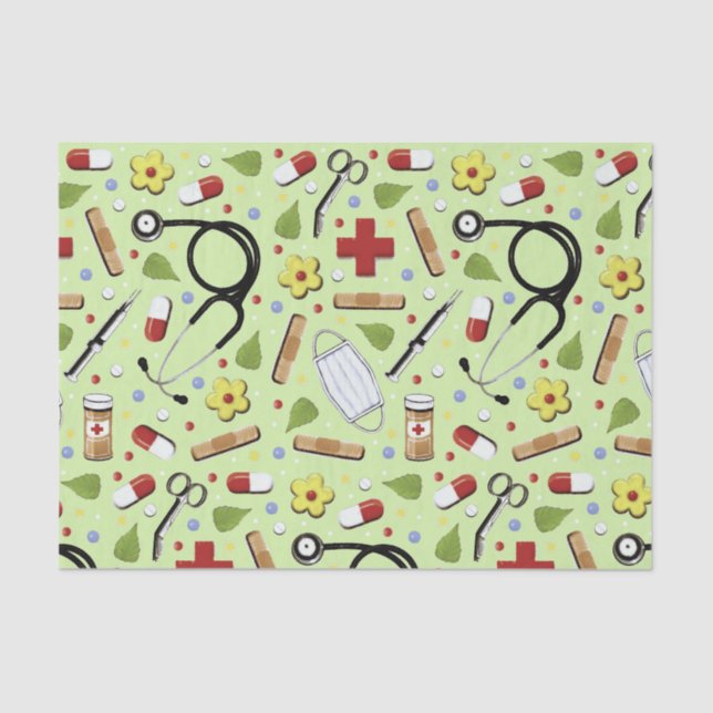 Doctor or Nurse Gift Tissue Paper (Front)