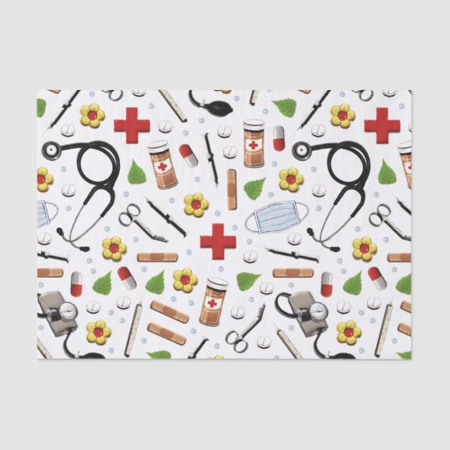 Doctor or Nurse Gift Tissue Paper (Front)