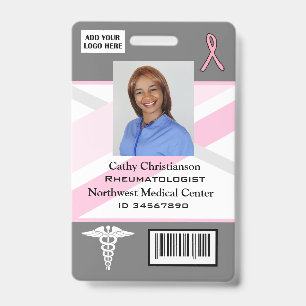 Doctor or nurse Name Badge Scanner Code ID Badge