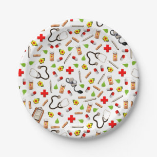 Doctor or Nurse Retirement Party Paper Plate