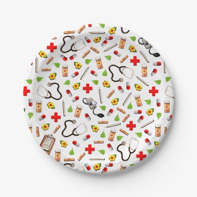 Doctor or Nurse Retirement Party Paper Plate (Front)