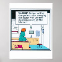 Doctor Patient humor poster -great for exam room!