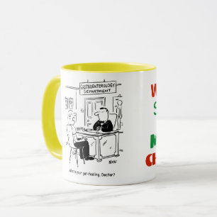 Doctor & Patient in Doctor's Surgery - Gut Feeling Mug