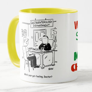 Doctor & Patient in Doctor's Surgery - Gut Feeling Mug