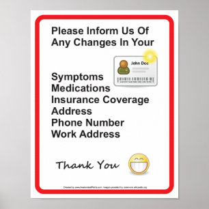 Doctor Patient Information Wall Sign