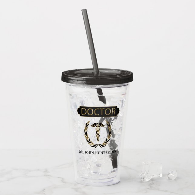 Doctor - Personalise Acrylic Tumbler (Front Ice)