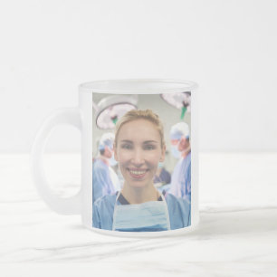 Doctor Photo Customize Personalize Frosted Glass Coffee Mug