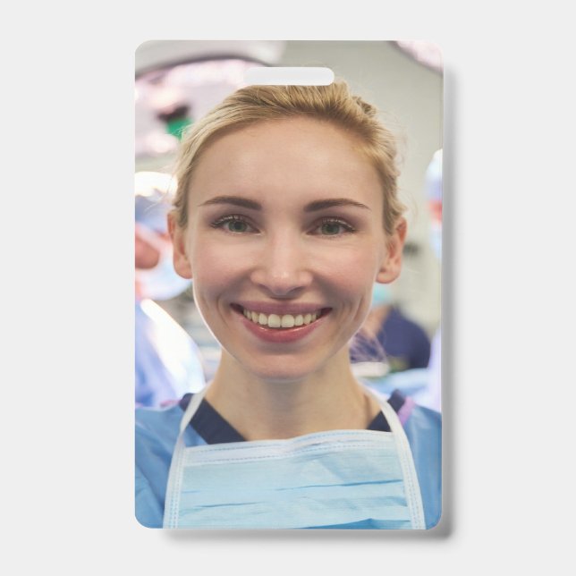 Doctor Photo Customize Personalize ID Badge (Front)
