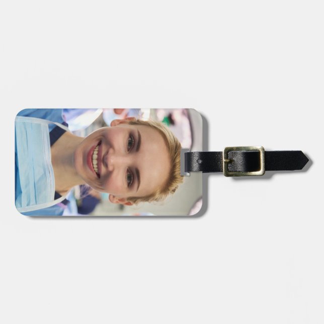Doctor Photo Customize Personalize Luggage Tag (Front Horizontal)