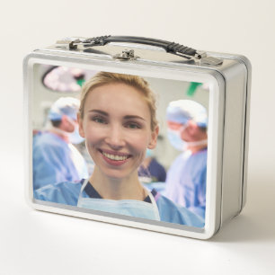 Doctor Photo Customize Personalize Metal Lunch Box