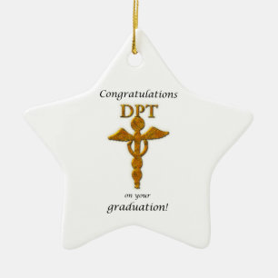 Doctor Physical Therapy Graduation Congratulations Ceramic Tree Decoration