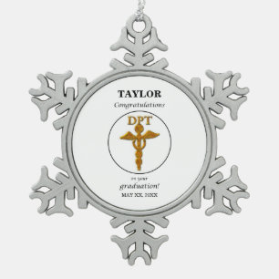 Doctor Physical Therapy Graduation Congratulations Snowflake Pewter Christmas Ornament